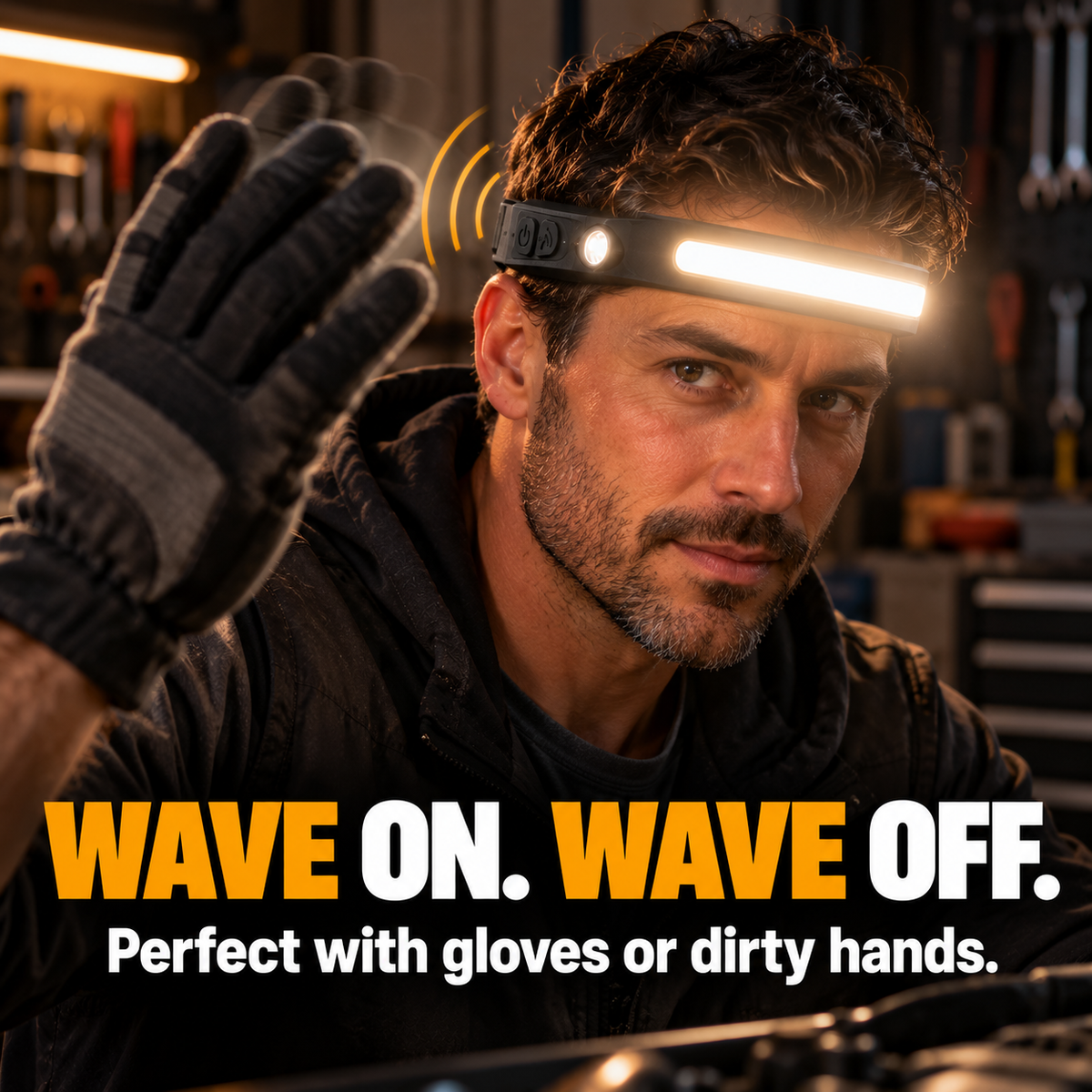 Wave on, wave off motion sensor